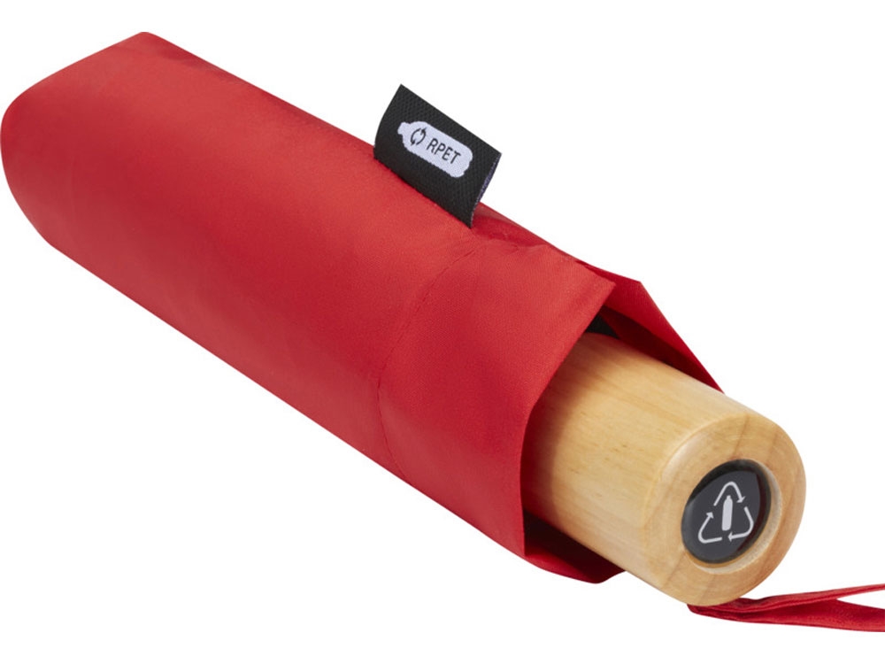 Зонт складной «Birgit», красный, полиэстер, пластик