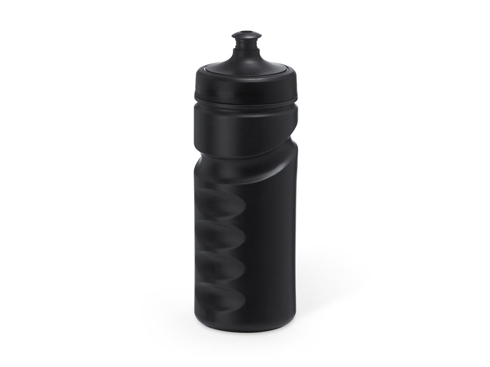 Бутылка спортивная RUNNING из полиэтилена, черный, пластик