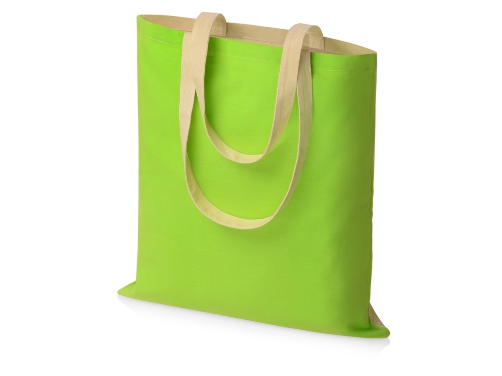 Сумка для шопинга «Twin» двухцветная из хлопка, 180 г/м2, зеленый, хлопок