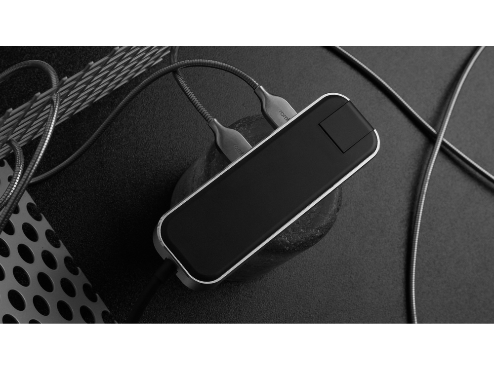 Хаб USB Type-C 3.0 «Chronos», черный, пластик, алюминий