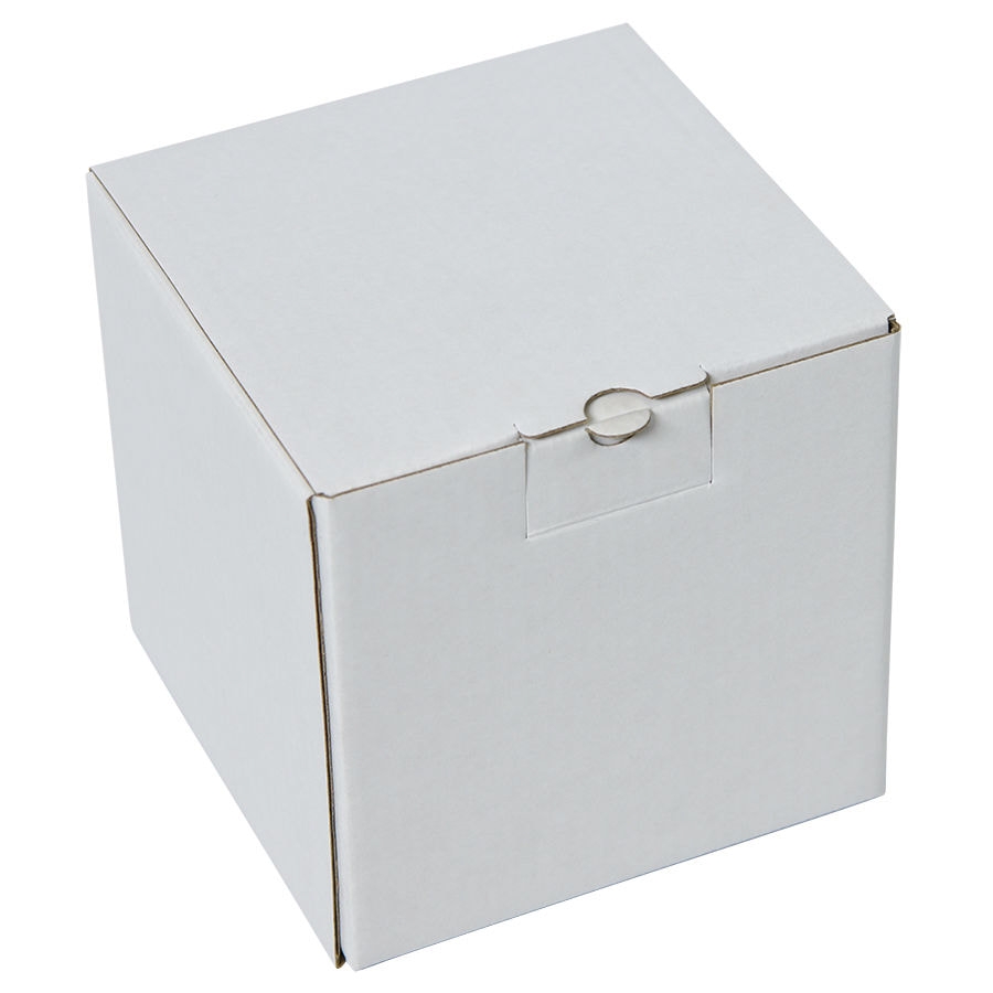 Коробка подарочная для кружки, размер 11*11*11 см., микрогофрокартон белый, белый, картон
