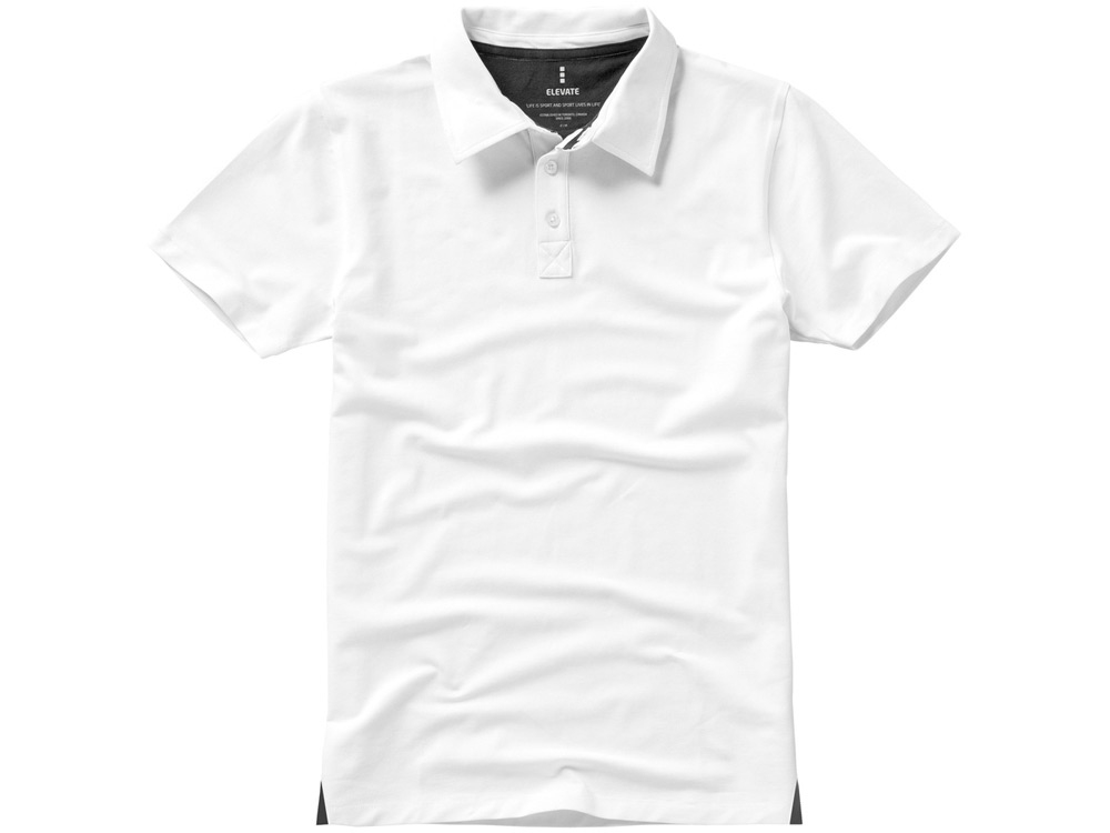 Рубашка поло "Markham" мужская, белый, серый, эластан, хлопок