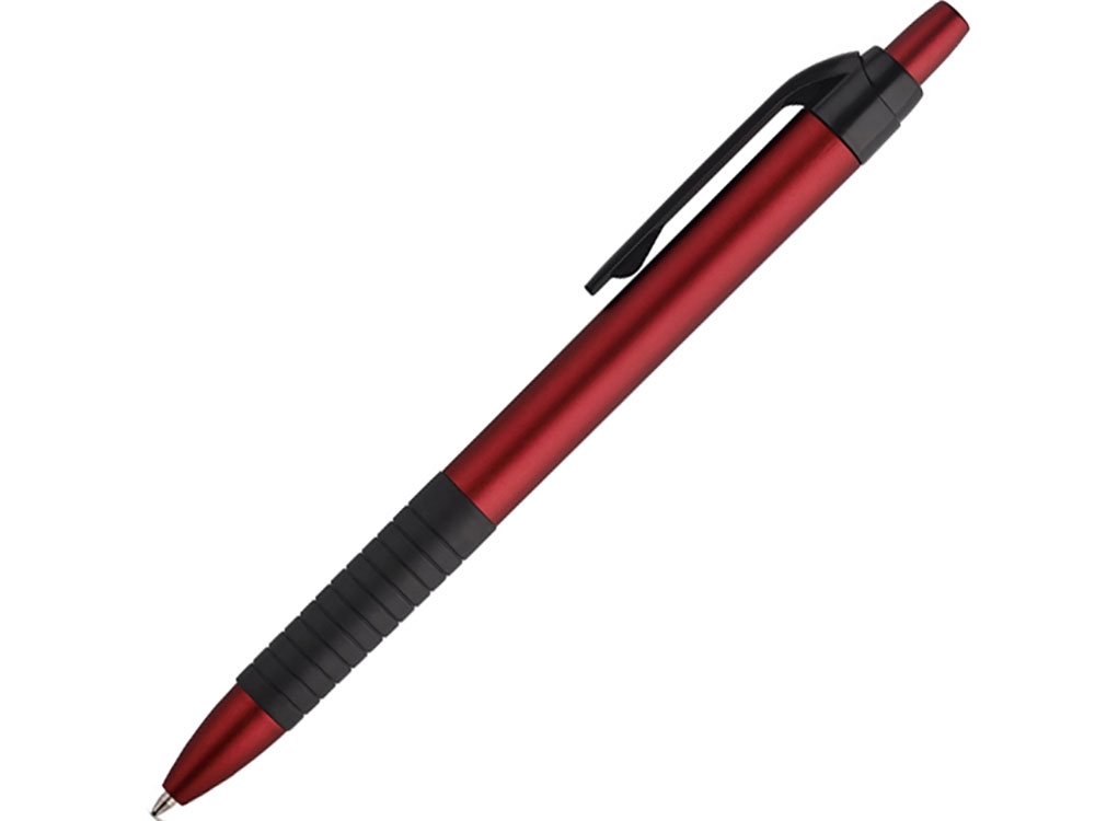 Шариковая ручка с металлической отделкой «CURL», бордовый, пластик