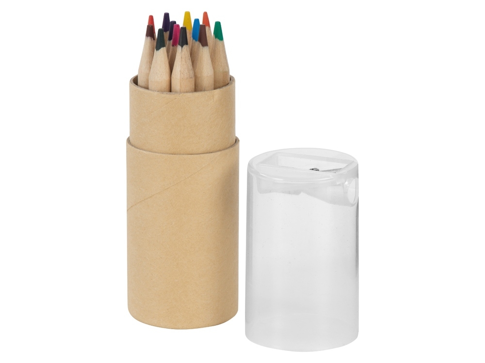 Набор из 12 цветных карандашей «Cartoon», прозрачный, дерево, пластик, бумага