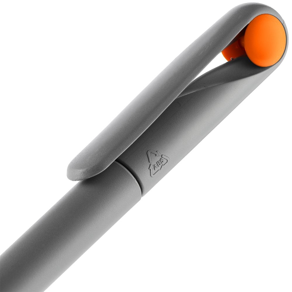 Ручка шариковая Prodir DS1 TMM Dot, серая с оранжевым, серый, оранжевый, пластик