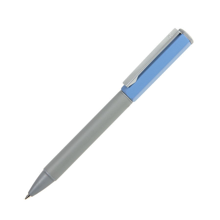SWEETY, ручка шариковая, голубой, металл, пластик, голубой, серый, алюминий, пластик