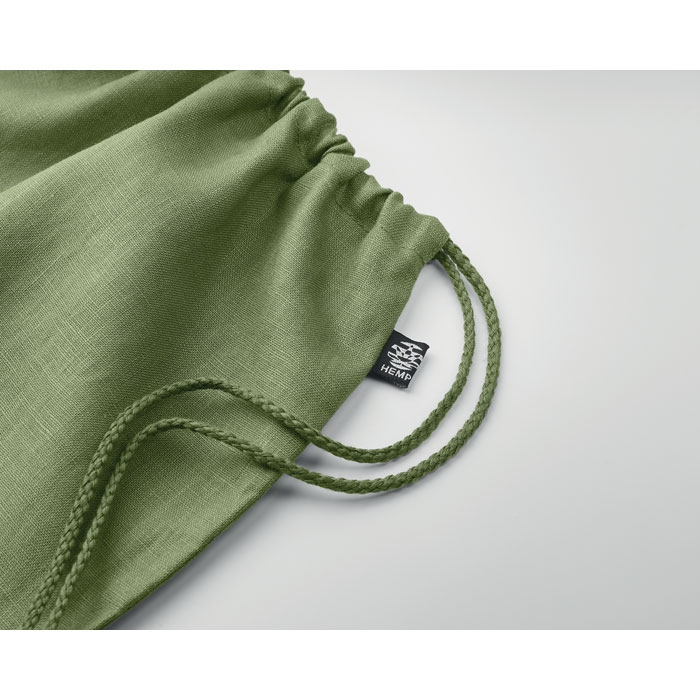 Мешок на шнурках 200 г/м&#178;, зеленый, hemp
