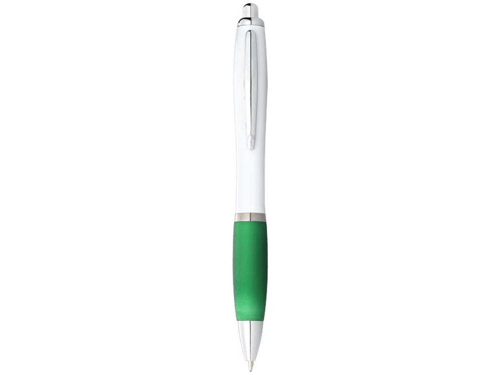 Ручка пластиковая шариковая «Nash», зеленый, белый, пластик