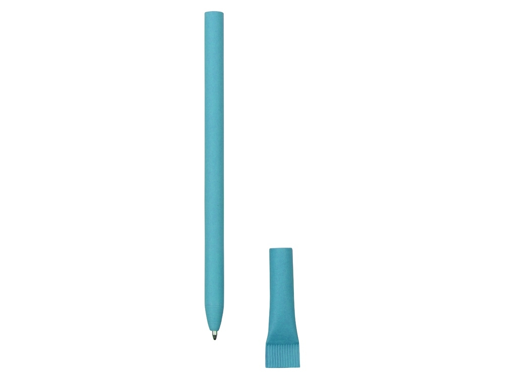 Ручка из переработанной бумаги с колпачком "Recycled", голубой, бумага