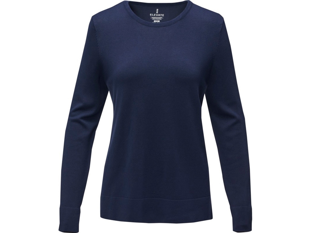 Пуловер «Merrit» с круглым вырезом, женский, синий, вискоза