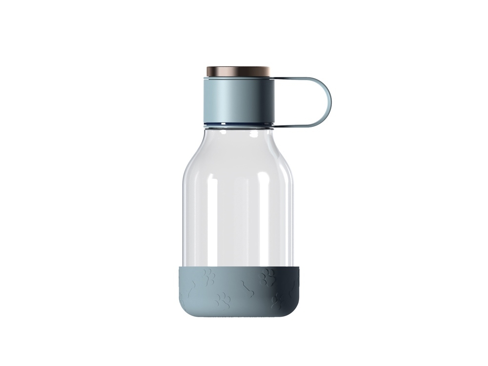 Бутылка для воды 2-в-1 «Dog Bowl Bottle» со съемной миской для питомцев, 1500 мл, голубой, пластик