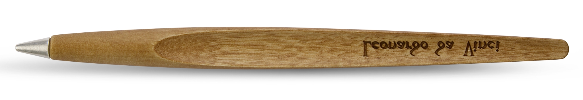 Вечная ручка Pininfarina Piuma LEONARDO PEAR WOOD, серебристый, сталь, дерево груша