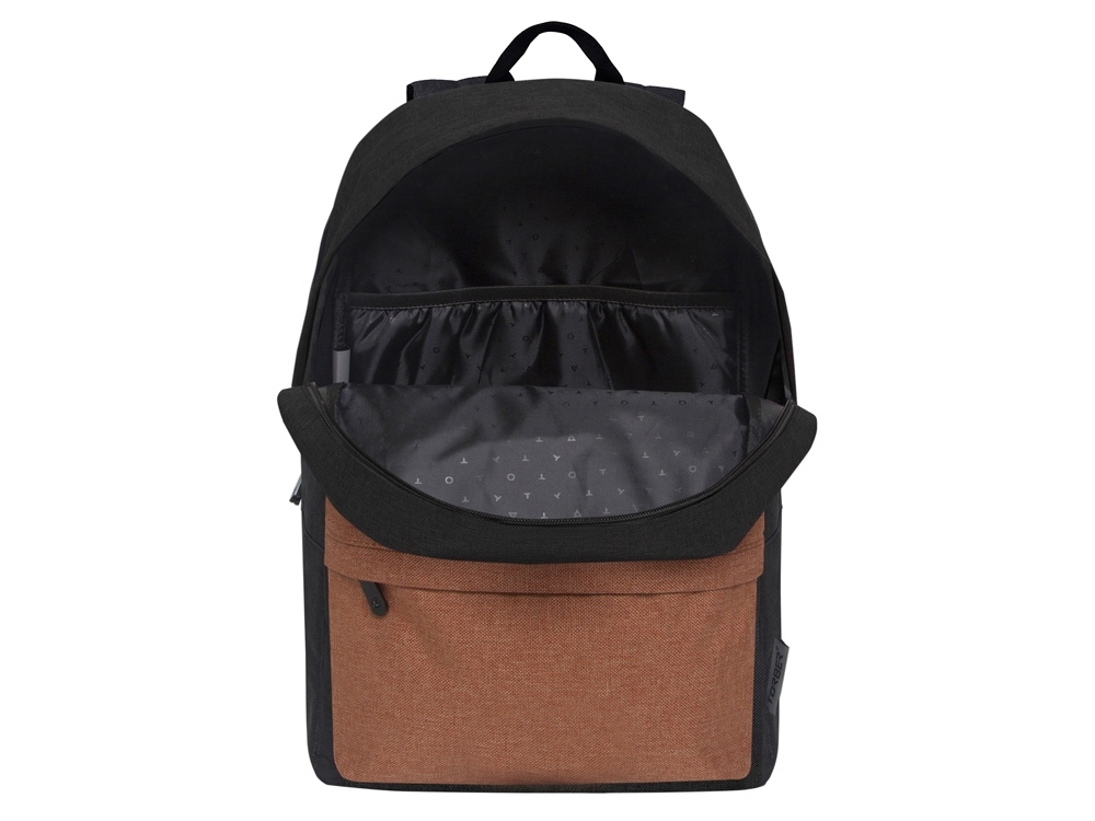 Рюкзак «GRAFFI», коричневый, черный, полиэстер
