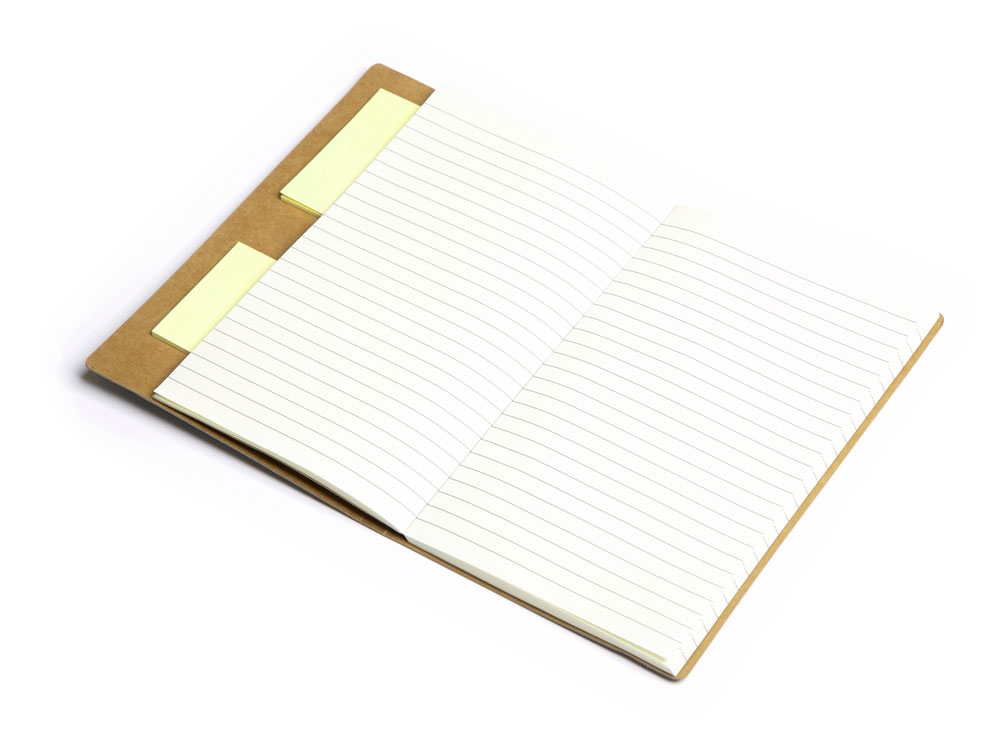 Блокнот А5 «Write and stick» с ручкой и набором стикеров, серый, кожзам