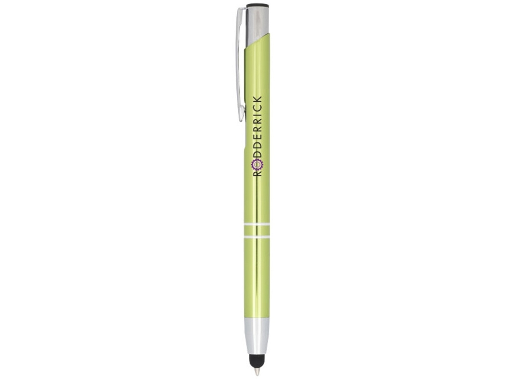 Ручка-стилус металлическая шариковая «Moneta» с анодированным покрытием, зеленый, алюминий