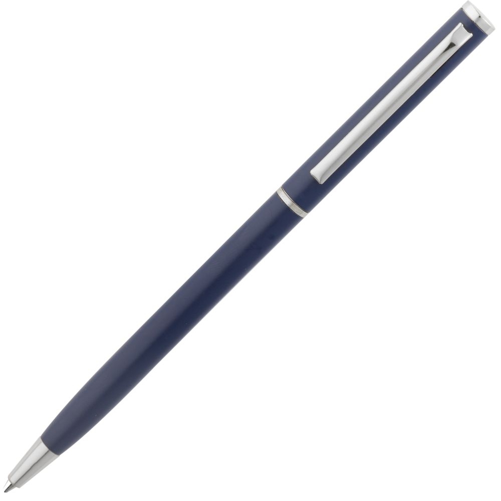 Ручка шариковая Hotel Chrome, ver.2, матовая синяя, синий, металл