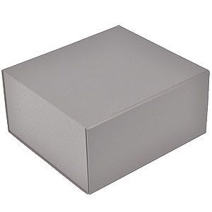 Коробка подарочная складная,  серебристый, 22 x 20 x 11cm,  кашированный картон,  тиснение, шелкогр., серебристый, картон