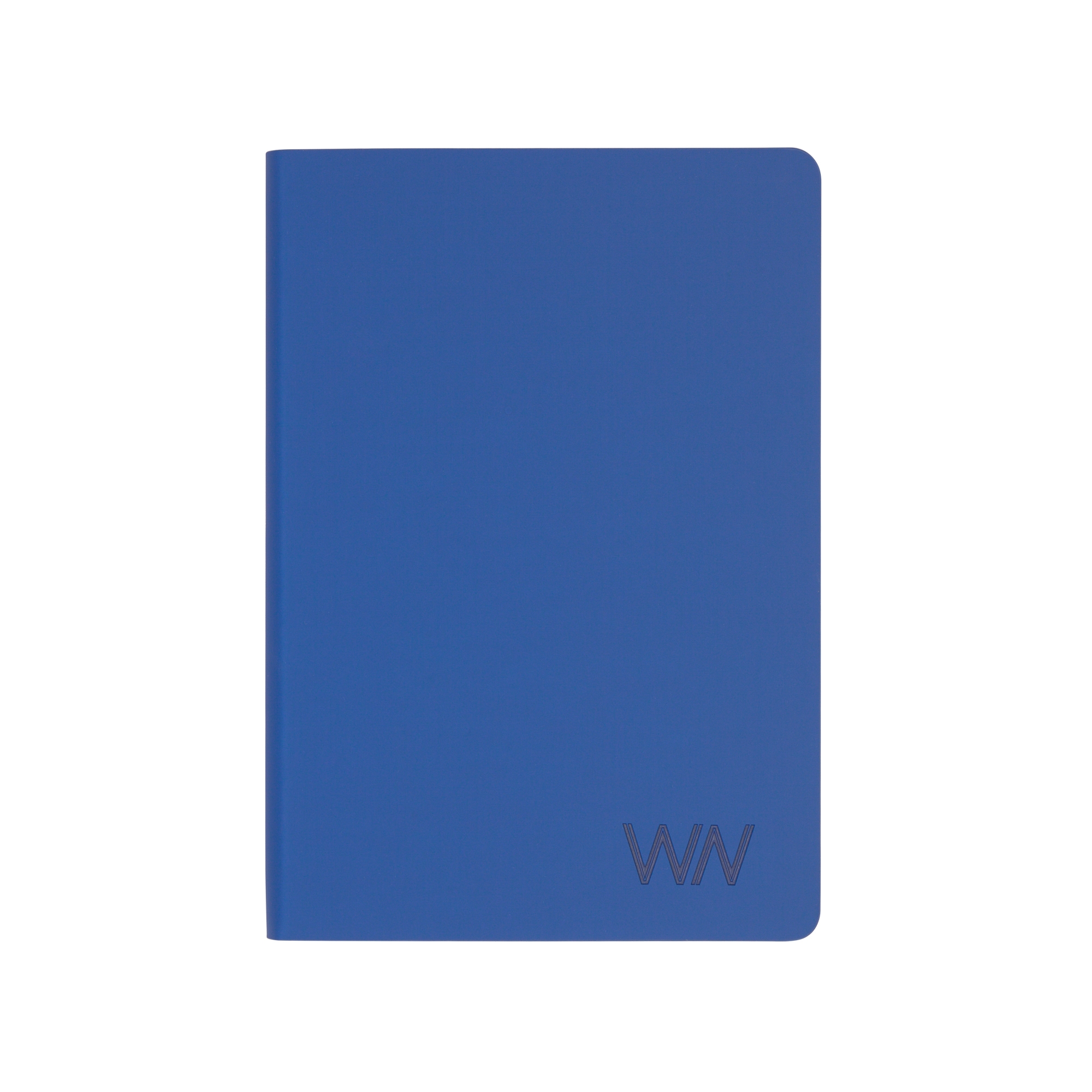 Ежедневник недатированный "Болонья", гибкая обложка с тиснением, покрытие soft touch, формат А5, синий, искусственная кожа/soft touch
