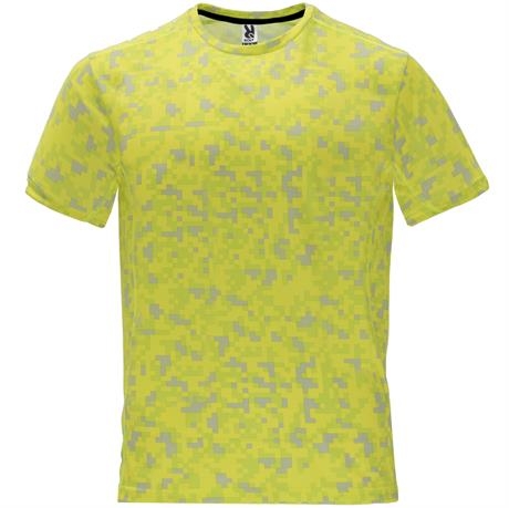 Спортивная футболка ASSEN мужская, ФЛУОРИСЦЕНТНЫЙ ЖЕЛТЫЙ ПИКСЕЛЬ 2XL, флуорисцентный желтый пиксель