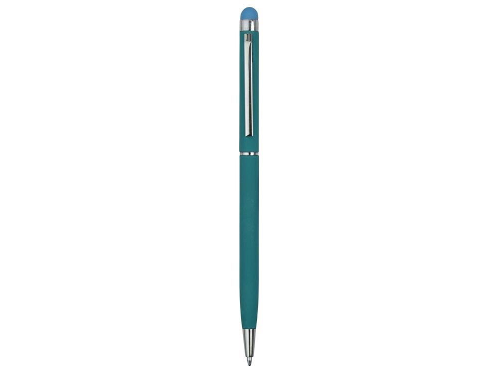 Ручка-стилус металлическая шариковая «Jucy Soft» soft-touch, бирюзовый, soft touch