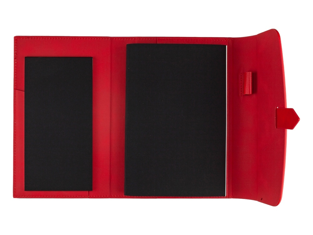 Ежедневник недатированный А5 «Senate» с магнитным клапаном, красный, кожзам