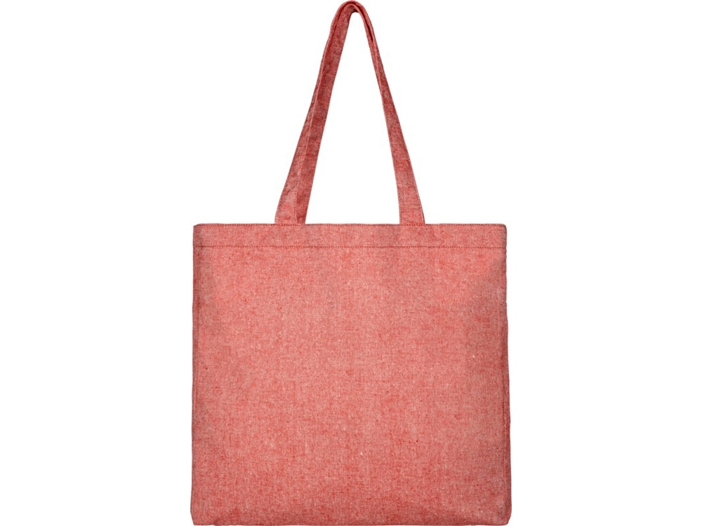 Эко-сумка с клинчиком «Pheebs» из переработанного хлопка, красный, полиэстер, хлопок
