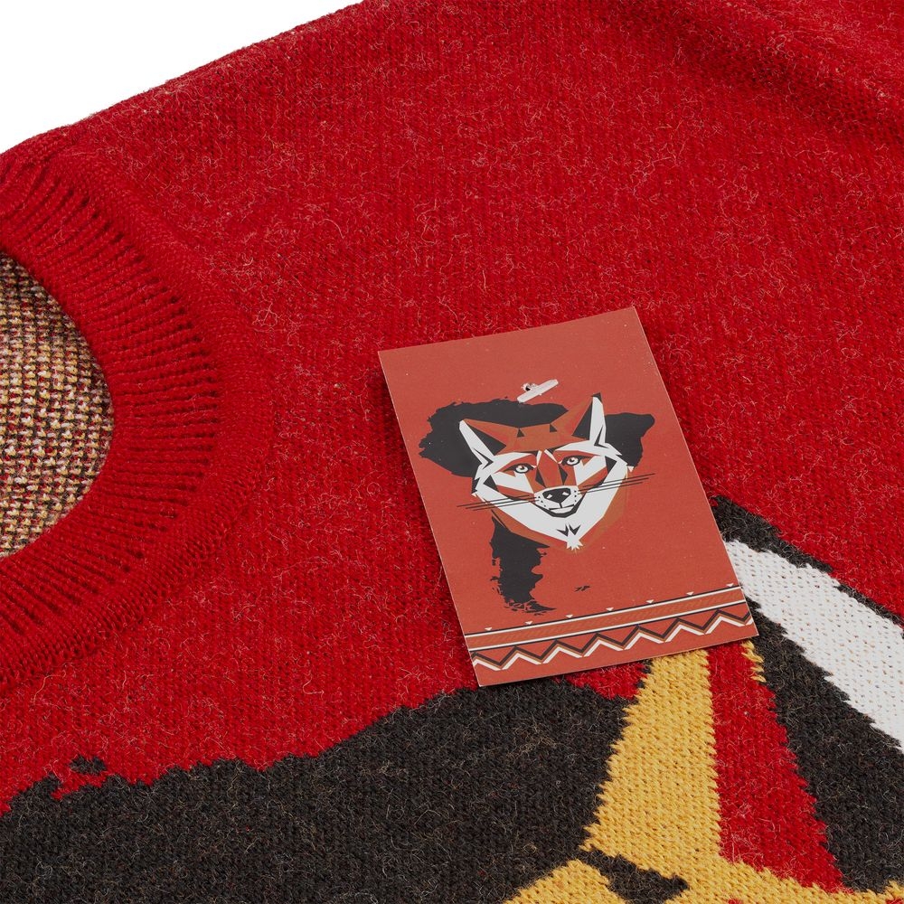 Джемпер Totem Fox, красный, красный, шерсть 50%; акрил 50%