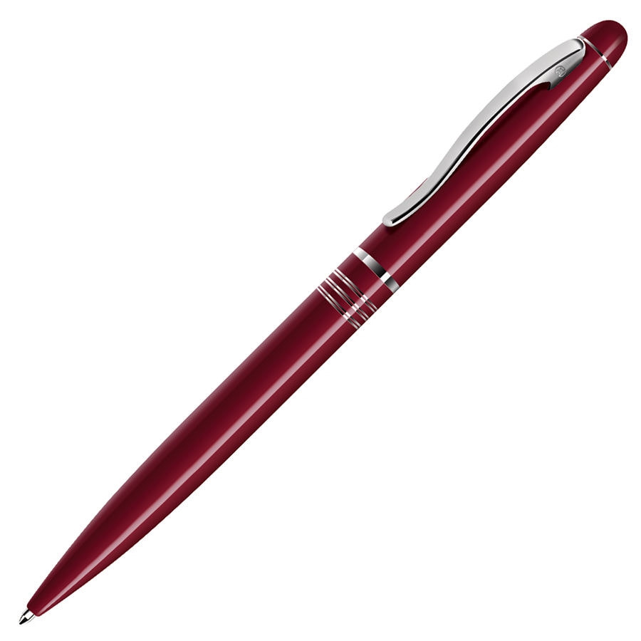 GLANCE, ручка шариковая, красный/хром, металл, красный, серебристый, металл