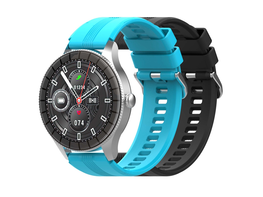 Умные часы «IoT Watch GTR», 2 ремешка в комплекте, черный, голубой