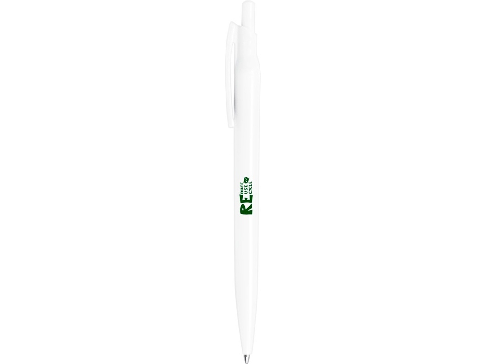 Ручка пластиковая шариковая «Alessio» из переработанного ПЭТ, белый, пластик