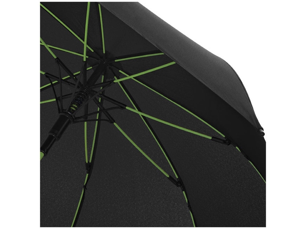 Зонт-трость «Spark», черный, зеленый, полиэстер