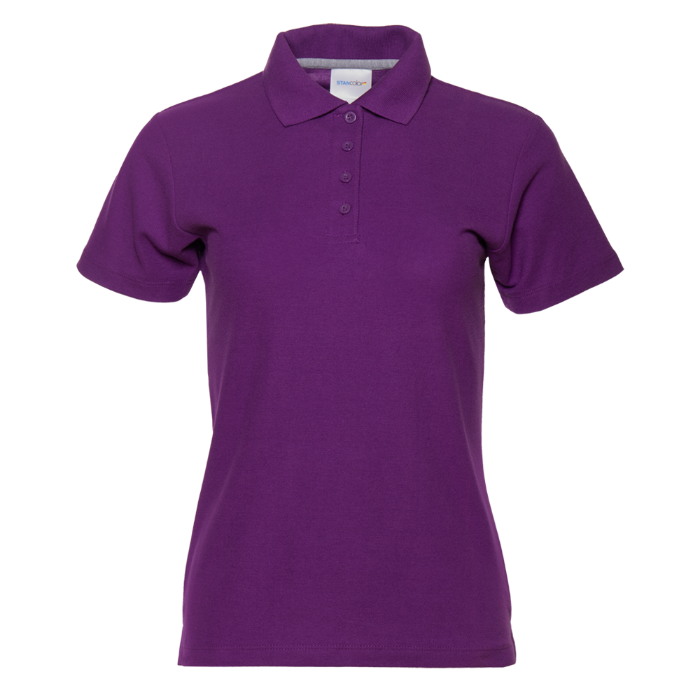 Рубашка поло женская STAN хлопок/полиэстер 185, 04WL, Фиолетовый, фиолетовый, 185 гр/м2, хлопок