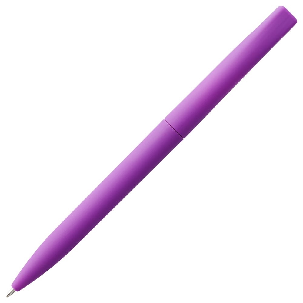Ручка шариковая Pin Soft Touch, фиолетовая, фиолетовый, пластик; покрытие софт-тач