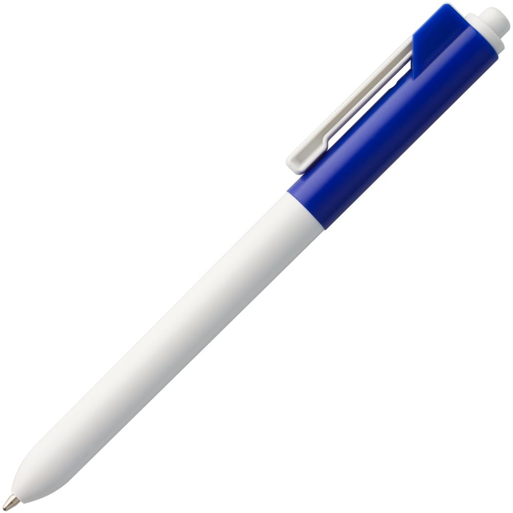 Ручка шариковая Hint Special, белая с синим, белый, пластик