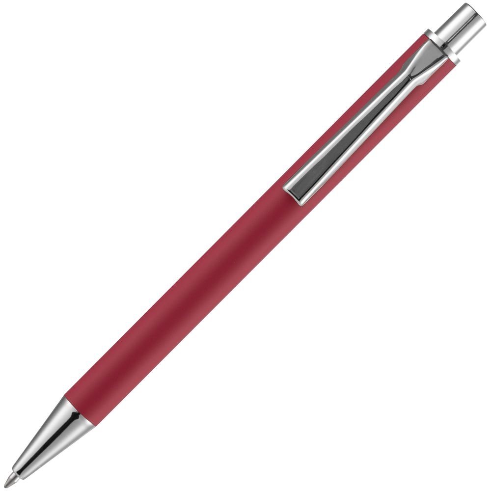 Ручка шариковая Lobby Soft Touch Chrome, красная, красный