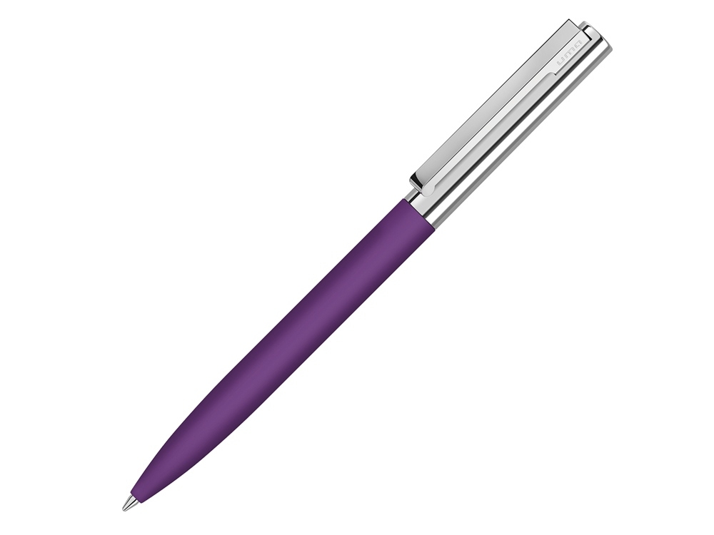 Ручка металлическая шариковая «Bright GUM» soft-touch с зеркальной гравировкой, фиолетовый, soft touch