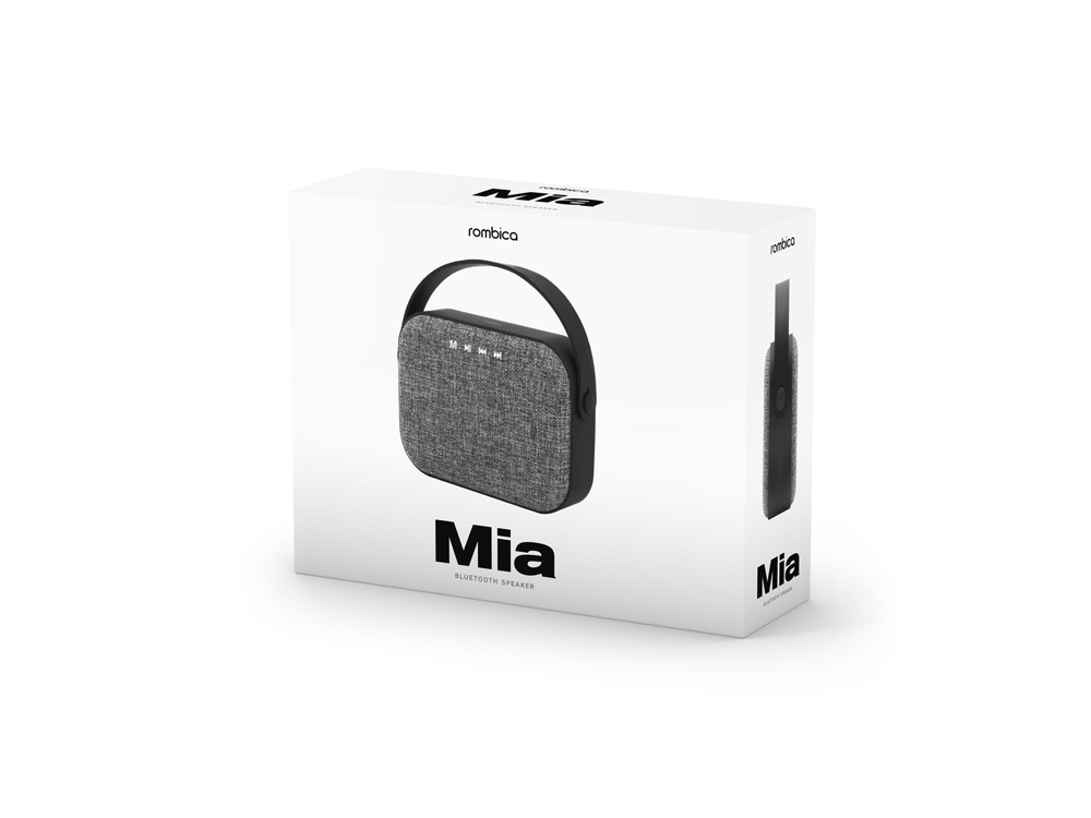 Портативная колонка «Mysound Mia» с логотипом Rombica, серый, пластик