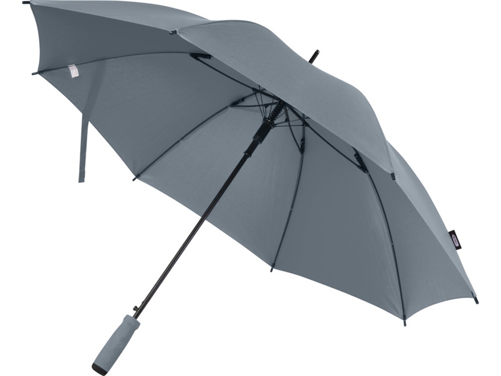 Зонт-трость «Niel» из из RPET, серый, полиэстер, пластик