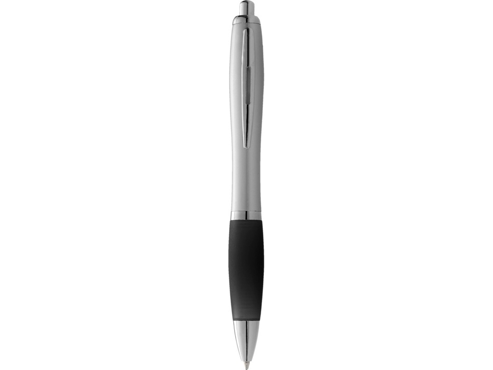 Ручка пластиковая шариковая «Nash», черный, серебристый, пластик