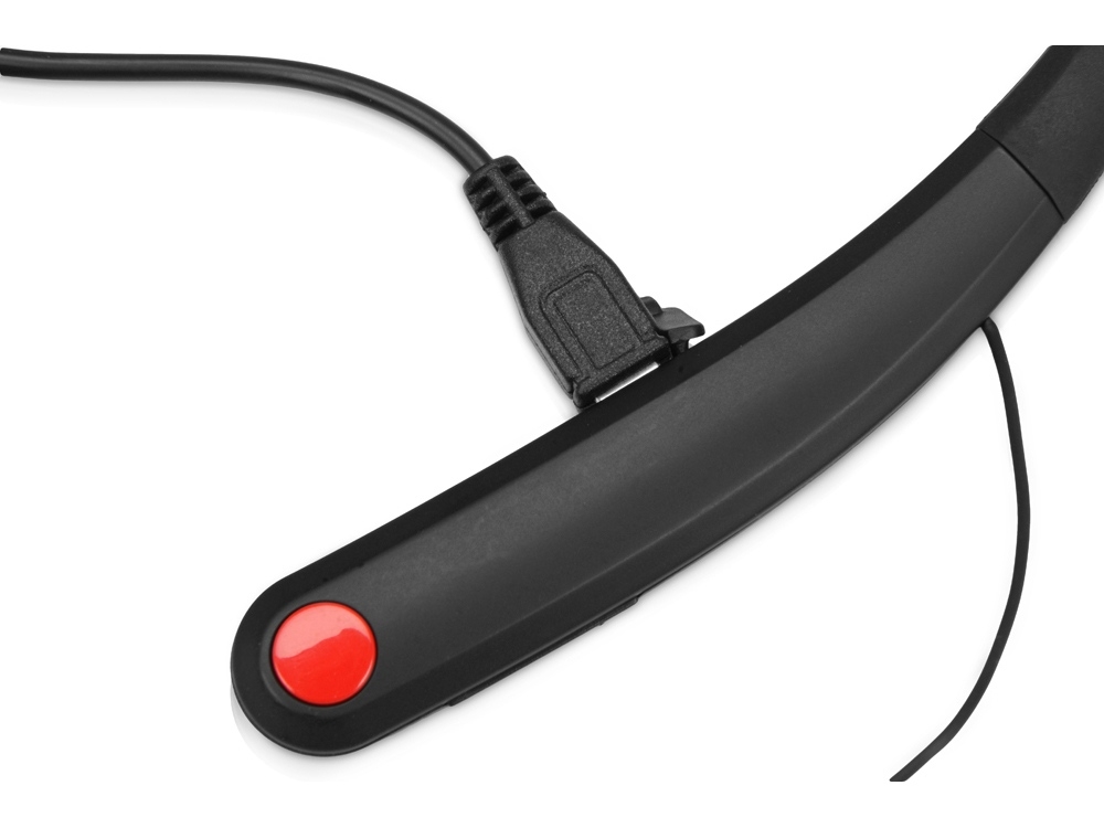 Беспроводные наушники с микрофоном «Soundway», черный, красный, soft touch
