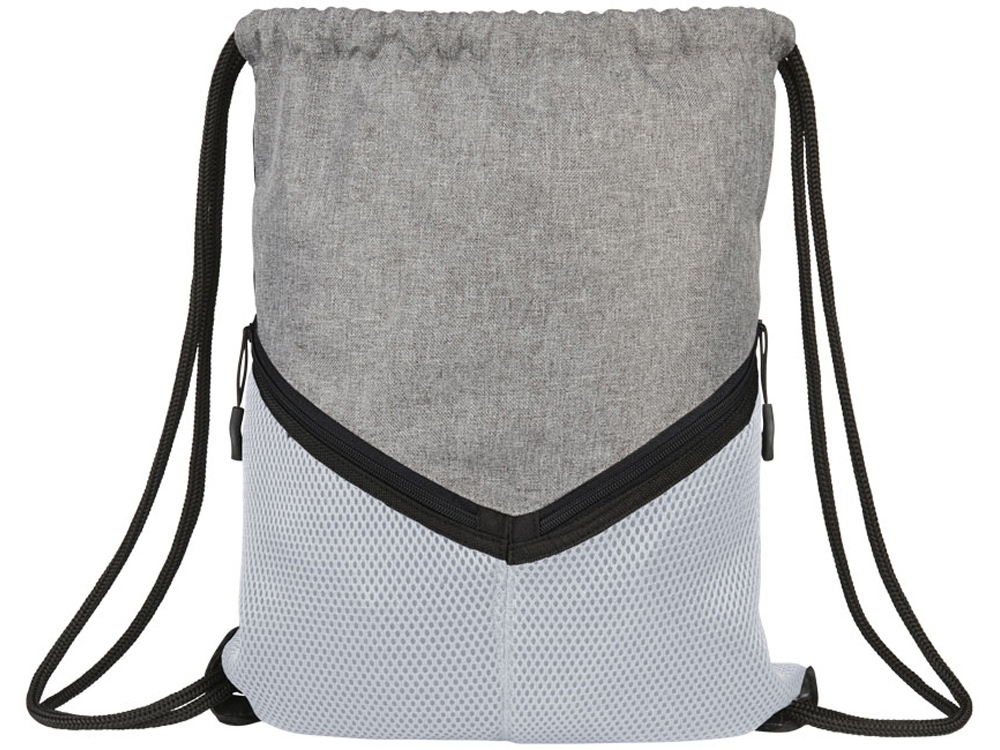 Спортивный рюкзак-мешок, белый, серый, полиэстер