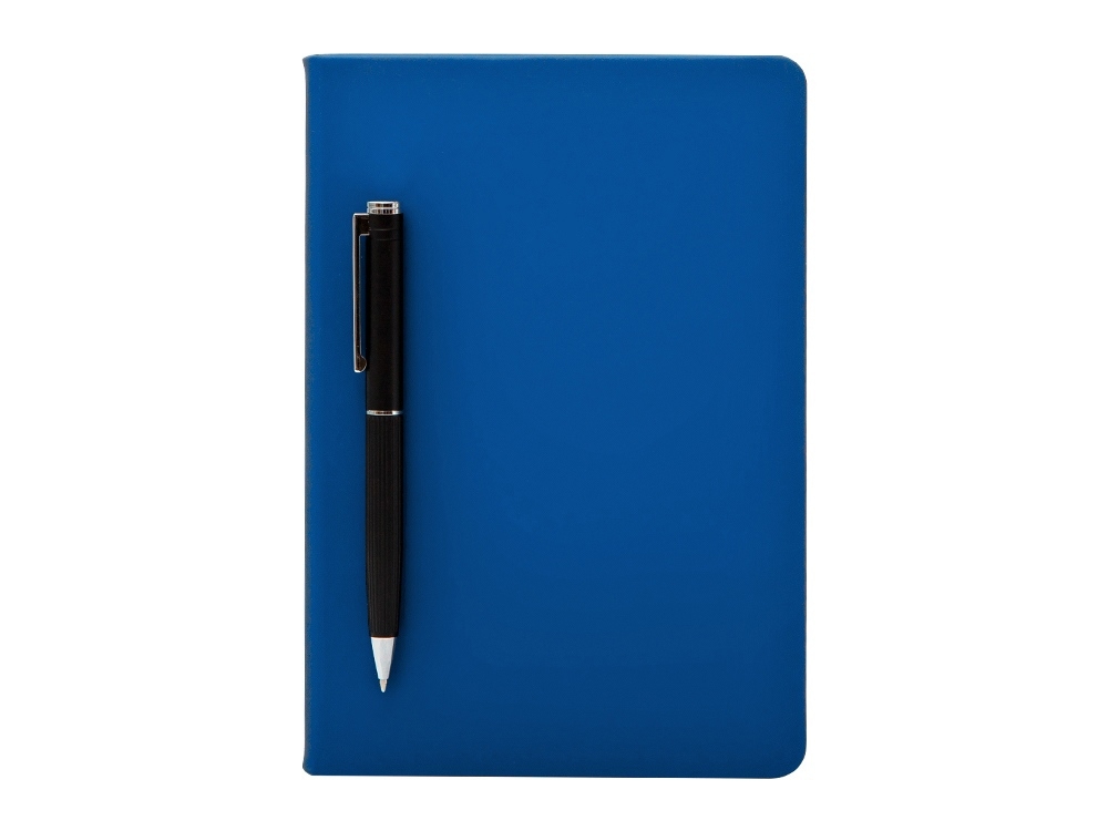 Бизнес-блокнот А5 «С3» soft-touch с магнитным держателем для ручки, пластик, кожзам
