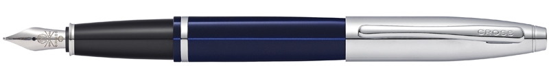 Перьевая ручка Cross Calais Blue Lacquer, синий, латунь, нержавеющая сталь
