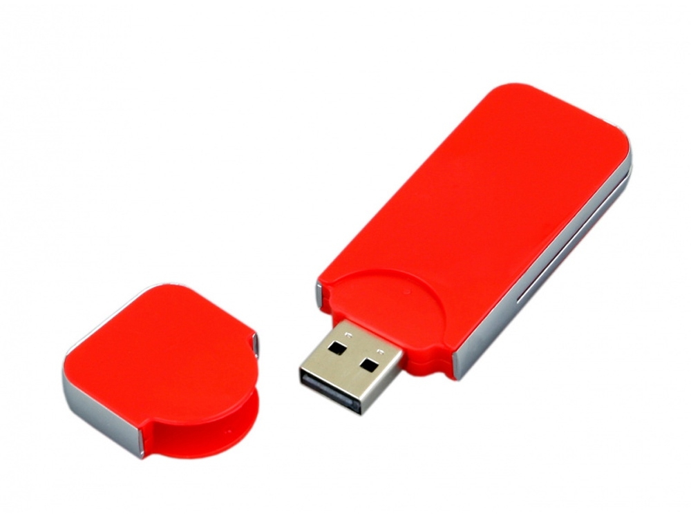 USB 2.0- флешка на 64 Гб в стиле I-phone, красный, пластик