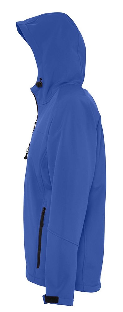 Куртка мужская с капюшоном Replay Men 340, ярко-синяя, синий, полиэстер 94%; эластан 6%, плотность 340 г/м²; софтшелл