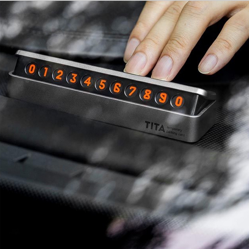 Автовизитка bcase TITA Temporary Parking Card, черный, черный, пластик