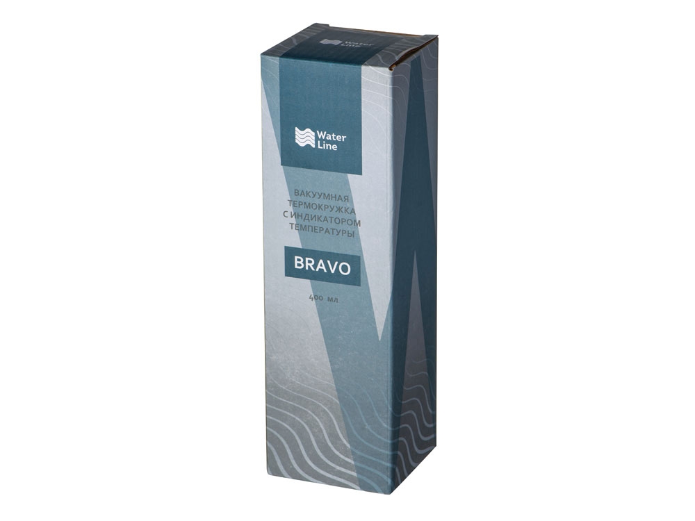 Вакуумная термокружка с индикатором и медной изоляцией «Bravo», 400 мл, белый, металл