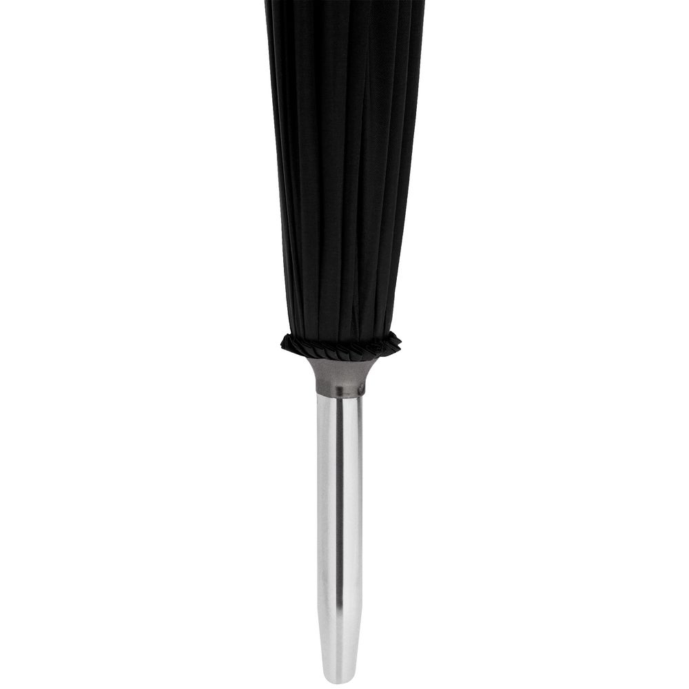Зонт-трость Hit Golf, черный, черный, купол - эпонж; каркас - сталь; ручка - пластик