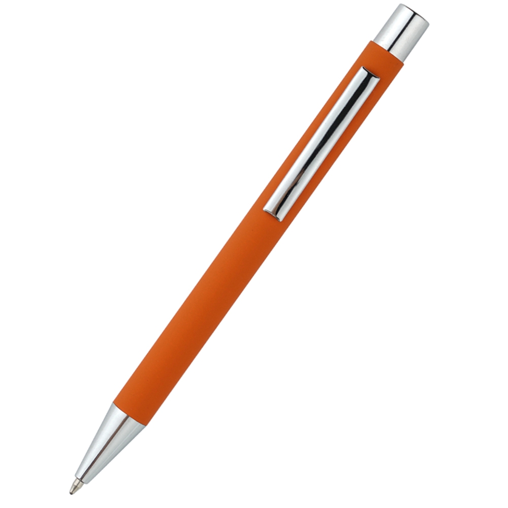 Ручка металлическая Rebecca софт-тач, оранжевая, оранжевый
