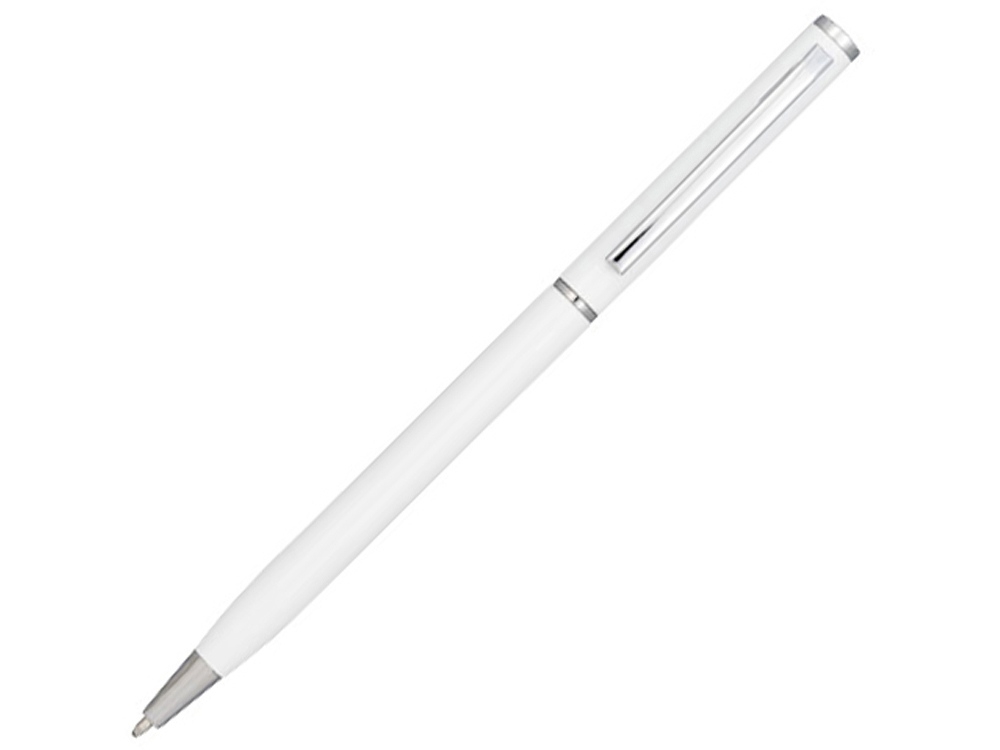 Ручка металлическая шариковая «Slim», белый, алюминий